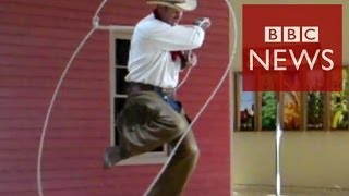 Stunning lasso tricks slowed down  BBC News [upl. by Bakki]