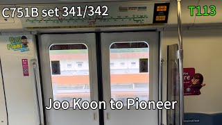 StrongretiredC751B set 341342 Joo Koon to Pioneer [upl. by Nasho]