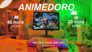 ANIMEDORO REAL TIME STUDY WITH ME LOFI MUSIC 4020 MINS [upl. by Avi347]