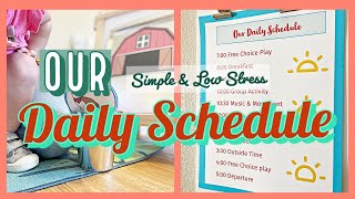 A “simple amp low stress” Daily Schedule that supports playbased learning [upl. by Lavery892]