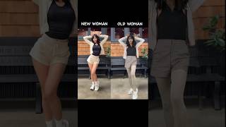 NEW WOMAN and OLD WOMAN💀🥹 LISA NewWomanChallenge LISAxNewWoman fyp shorts [upl. by Yecart]