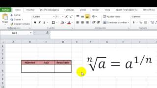 nésima raíz de un número  excel [upl. by Carlynne766]