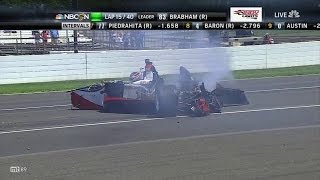 Chase Austin Huge Crash 2014 Indy Lights Freedom 100 at Indianapolis [upl. by Meggi911]