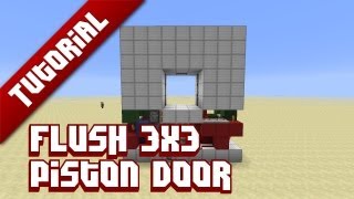 Minecraft Tutorial Flush 3x3 Piston Door [upl. by Emilee]