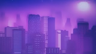 Synthwave City Animation Loop 2  Creative Commons [upl. by Carlie605]