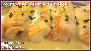 Poisson poêlé sauce beurre de citron [upl. by Sylvan]