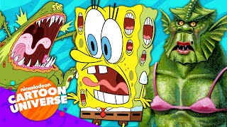 38 of SpongeBob’s Weirdest Sea Monsters 😱  Nicktoons [upl. by Assira268]