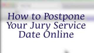 Chapter 4 How to Postpone Jury Date Online [upl. by Kawai283]