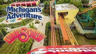 2019 Corkscrew Roller Coaster On Ride Front Seat HD POV Michigans Adventure [upl. by Nolana]