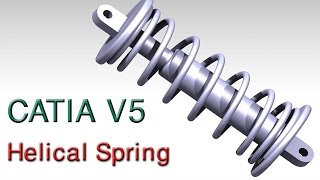 CATIA V5 Modelling  Helical Spring [upl. by Yak1]