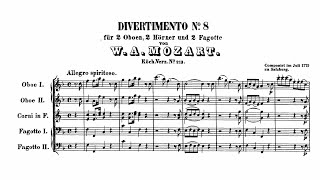 Mozart Divertimento No 8 in F major K 213 with Score [upl. by Leonidas292]