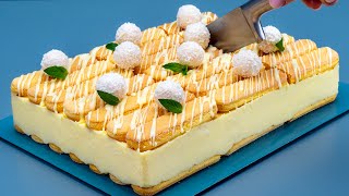 Raffaello cake without baking It melts in your mouth A recipe that has conquered the internet [upl. by Elletse361]