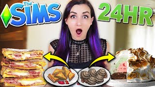 24 HOURS Eating Like A Sim Gourmet [upl. by Lifton200]