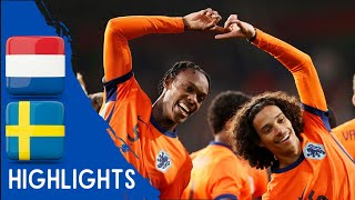 Netherlands vs Sweden  All Goals amp Highlights  U21 Euro Qualification 14102024 [upl. by Ecienaj]