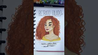 BORA FAZER  1 RETRATO FALADO Versão princesas da Disney 👑 desenho pintura princesas disney [upl. by Hollister]