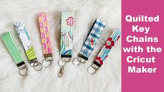 Quilted Key Chain with Cricut Maker [upl. by Selrac]