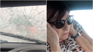 Huge hailstones smash through windscreen in Australia  Extreme weather 2019 [upl. by Zechariah]