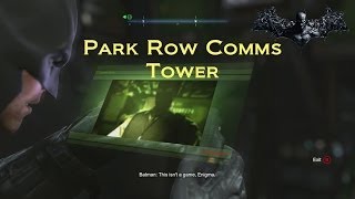 Batman Arkham Origins Park Row Comms Tower with Commentary [upl. by Kristina]