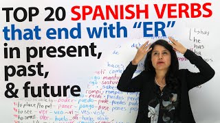 Learn 20 important Spanish Verbs that end with quotERquot [upl. by Araf]