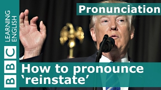 Pronunciation How to say reinstate [upl. by Enaile]