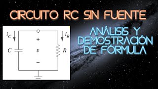 Circuitos eléctricos de Primer Orden RC sin fuente Análisis por ecuación diferencial [upl. by Siderf16]