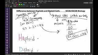 Difference between Haploid and Diploid cells  GCSE Biology [upl. by Jaine313]