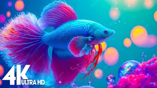 Aquarium 4K VIDEO ULTRA HD 🐠 Amazing Beautiful Coral Reef Fish  Relaxing Sleep Meditation Music [upl. by Sigismund400]