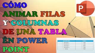 Cómo animar Filas y Columnas de una tabla en Power Point [upl. by Lahcar]