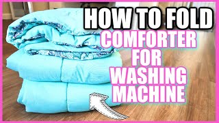 HOW TO FOLD BLANKET IN WASHING MACHINE  WASHING COMFORTER AT HOME [upl. by Elpmet]