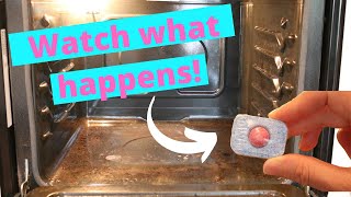 Oven Cleaning with a Dishwasher Tablet  Oven Cleaning Hacks  How to Clean an Oven Easily [upl. by Bonis]