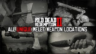 Red Dead Redemption 2  All Unique Melee Weapon Locations [upl. by Junna564]