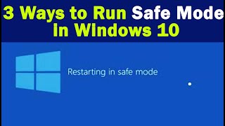 3 Ways to Run Safe Mode in Windows 10  How to run safe mode in windows 10 [upl. by Eek709]