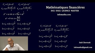 MATHÉMATIQUES FINANCIÈRES PARTIE 1 [upl. by Venola]