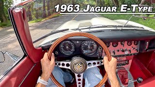 Driving The 1963 Jaguar EType Roadster Series I  Prime British Motoring POV Binaural Audio [upl. by Aciamaj]