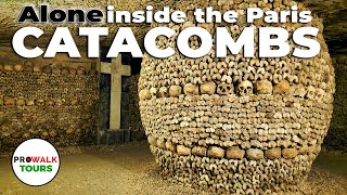 ALONE in the Paris Catacombs  Walking Tour  4K with Captions [upl. by Aikemaj]