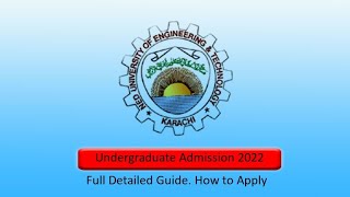 NED Undergraduate Admission 2022  Full Guide [upl. by Aroel984]