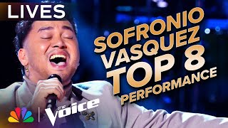 Sofronio Vasquez Performs quotIf I Can Dreamquot  The Voice Lives  NBC [upl. by Browne]