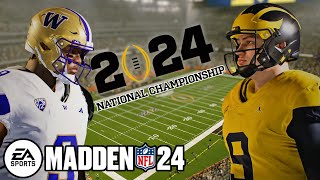 Madden 24 College Football PC Mod Gameplay  The 2024 National Championship [upl. by Dduj708]