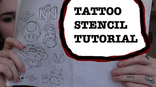 TATTOO STENCIL TRANSFER TUTORIAL [upl. by Alihet]