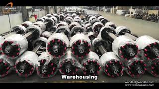 How to make and manufacture semi trailer axle and truck axle WONDEE Autoparts 202002 [upl. by Naesyar408]