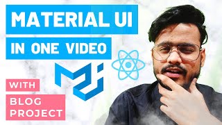 Material UI in One Video with Project  React JS Material UI Project Tutorial [upl. by Lauzon818]