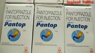 Pandop iv injection  pantop 40 injection uses in hindi  pantoprazole iv [upl. by Lathan204]