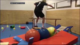 Swiss skier executes insane workout  ESPN [upl. by Assirhc]