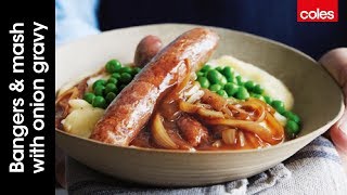 This is how to make bangers amp mash with onion gravy [upl. by Llemar]