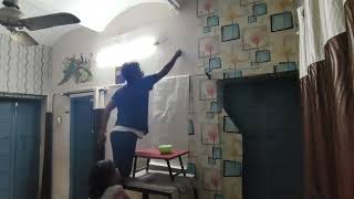 How to Paste Wallpaper to Room Wall A StepByStep Guide wallpaper roomdecor roommakeover [upl. by Aleck]