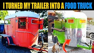 DIY Horse Trailer Conversion Into A Food Truck Buisness  Concession Trailer [upl. by Aicatsan]