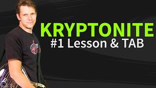 How To Play Kryptonite Guitar Lesson amp TAB  3 Doors Down [upl. by Alyk445]