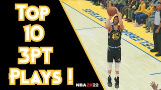 Best 10 3 Point Money Plays In NBA 2K22 [upl. by Cuttie]