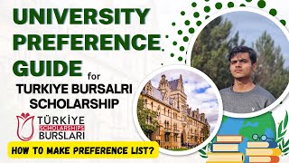 How to Choose and Rank Universities preference for Türkiye Bursları Scholarship  StepbyStep Guide [upl. by Luhe]