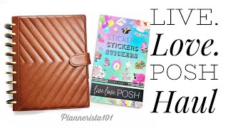 Live Love Posh  Planner Cover  Unboxing amp Flip Through Haul [upl. by Abba]